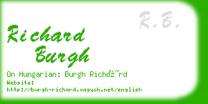 richard burgh business card